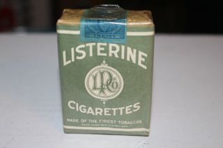 Vintage Listerine Cigarette Package Pack Tobacco Sign Empty Display Only