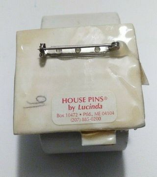 Vintage House Pins with Trees & Dog by Lucinda Brooch 2