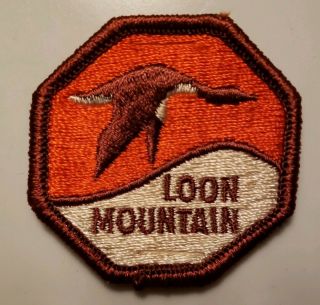 Vintage Loon Mountain Embroidered Cloth Ski Patch Hampshire Skiing