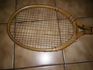 Antique Vintage A.  G.  Spalding Bros.  Top Flite Wood Tennis Racket 2