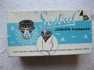 Vintage Sestrel Marine Hand Dinghy Junior Sailing Compass Complete Boxed 1309