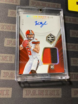 2018 Limited Baker Mayfield Rookie Patch Auto Autograph Rc 11/50 Browns Rpa