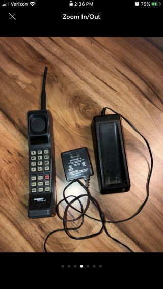 Vintage block/brick cell phone with 2 at home chargers and 1 car charger 2