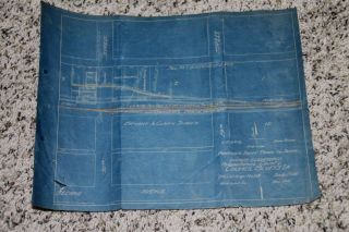 Chicago Rock Island & Pacific Railway Council Bluffs,  Ia Vintage 1911 Blue Print