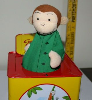 Vintage Curious George Musical Jack In The Box By Schylling