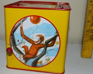 Vintage Curious George Musical Jack In The Box BY Schylling 3