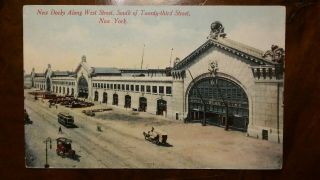 White Star Line Pier Ar York City Postcard C1907