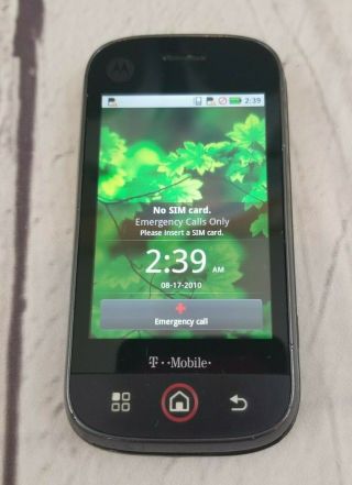 Motorola Blur Cell Phone - (t - Mobile) No Charger