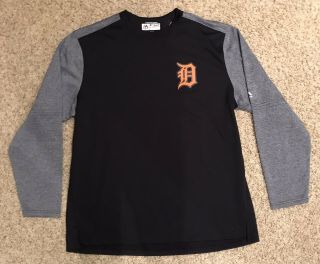Detroit Tigers Majestic Therma Base Mlb Authentic Long Sleeve Shirt Size 2xl