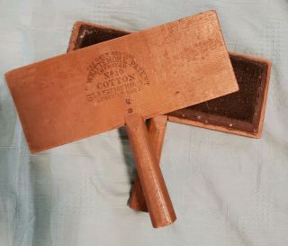 Vintage Primitive Old Whittemore No.  10 Cotton Carder Wool Comb L.  S.  Watson Co.