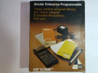 Sinclair Enterprise Programmable Vintage Calculator (1978) Boxed Set