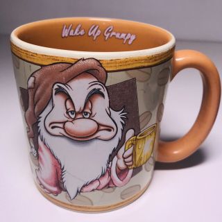 Vintage Walt Disney World " Wake Up Grumpy " Snow White Oversized Jumbo Coffee Mug
