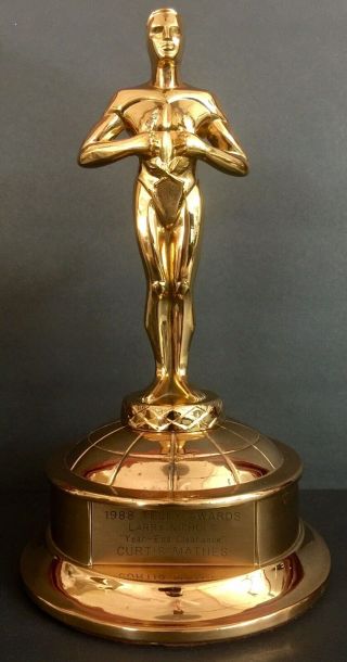 Vintage 1984 Gold Telly Awards Trophy Television Oscars Showbiz Pizza