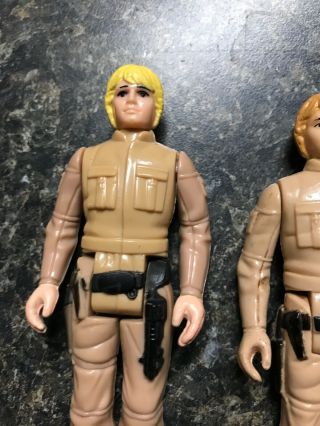 Vintage Star Wars ESB Figures Luke Bespin Fatigues Both Blonde & Brown Hair 3