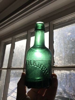 Antique Thomas Maher Porter Bottle - Dyottville Glass,  Philadelphia