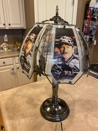 Rare Vintage Dale Earnhardt Sr.  Glass Panel Touch Lamp