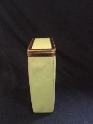 VINTAGE,  PRINCESS GARDNER,  1960 ' s hinged green cigarette case w diamond shapes 3