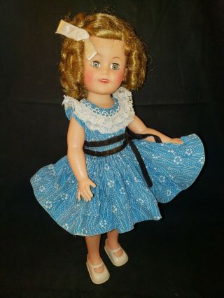Ideal Shirley Temple Doll 15 " St - 15n 1950s Untagged Dress