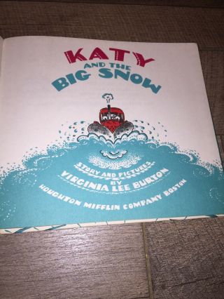 Vintage Hardcover Book - - - - Katy and the Big Snow by Virginia Lee Burton 3