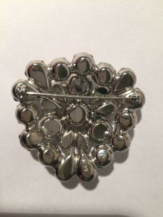 Signed Weiss Gorgeous Crystal Clear Rhinestone Vintage Brooch Pin 3