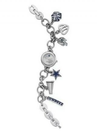 Dallas Cowboys Fossil Charm Bracelet Watch Nfl 1088