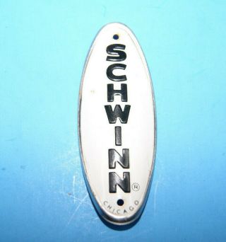 Oem Schwinn 1972 Chicago Head Tube Badge Fits Stingray Krate Fastback & Others