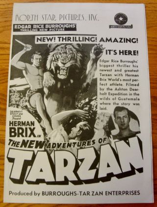 & Vintage Pressbook Adventures Of Tarzan 1935 - Herman Brix