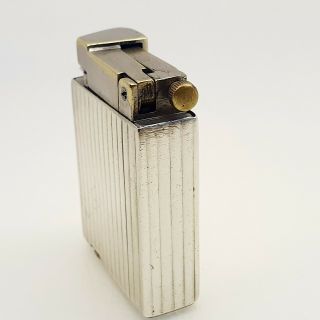 STERLING SILVER GAMMA cigarette lighter PETROL vintage 1950 ' s antique HUNGARY 2