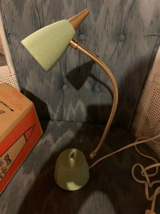 Vintage Green Eagle Hi - Lite High Intensity Gooseneck Desk Wall Lamp