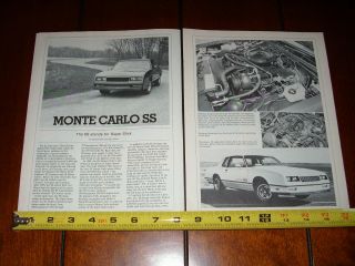 1984 Chevrolet Monte Carlo Ss - Sport - 1984 Article