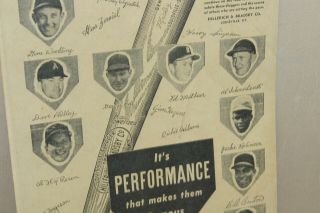 RARE 1930s LOUISVILLE SLUGGER IT PERFORMANCE SPORTING GOODS DISPLAY SIGN MANTLE 3