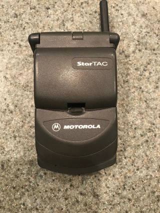 Vintage Motorola Startac Digital Flip Cell Phone With Accessories & Box