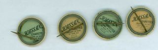 4 Vtg 1890 ' s Hassan Cigarette Advertising Pinback Buttons By Artist T.  E.  Powers 2