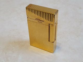 S.  T.  Dupont Ligne Yellow Gold Plated Lighter