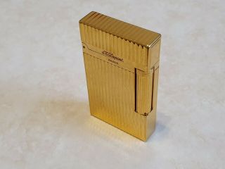 S.  T.  DUPONT LIGNE YELLOW GOLD PLATED LIGHTER 2