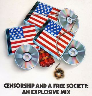 Vtg R.  E.  M.  1995 Concert Tour Pfaw Norman Lear Anti Censorship Art Poster