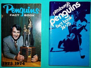 1973 - 74 And 1974 - 75 Pittsburgh Penguins Media Guide Yearbook Fact Book Program