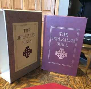 Vintage 1966 The Jerusalem Bible,  Old & Testament With Storage Box