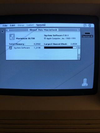 Vintage Rate Apple Macintosh Se/30 Recapped