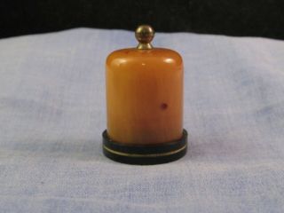 Art Deco Vintage Phenolic Butterscotch Bakelite Perfume Scent Bottle Box Pot