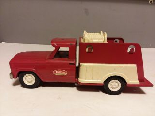 Vintage Tonka Jeep Fire Truck Steel Toy 10 " Long