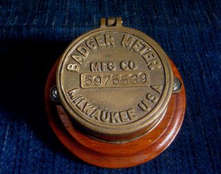 Vintage Bronze Brass Badger Meter Milwaukee Trinket Box Steampunk Display Piece