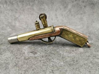 Rare Vintage Ww1 1914 - 18 Petrol Lighter Rifle Trench Art Brass Copper World War