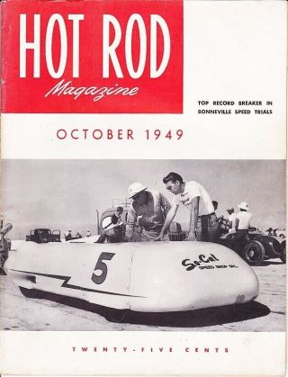 Hot Rod Oct 1949 Bonneville Nationals - Russetta Dry Lakes Racing - Cadillac - Rods