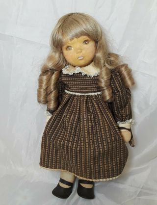 Vintage Wooden Doll Ingeborg Mulller Puppen 18 " Tall
