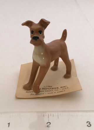 Vintage Hagen Renaker Terrier Dog Miniature Figurine Disney Lady & The Tramp