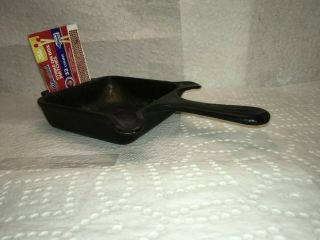 Vtg ERIE PA GRISWOLD Cast Iron 770 SQUARE ASHTRAY with MATCH HOLDER 3