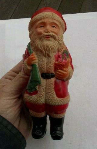 Rare Vintage Antique 6 " Early Santa Claus Celluloid Figurine Statue Christmas Nr