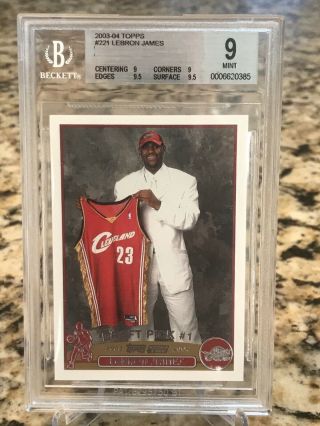 High End‼️2003 - 04 Topps Basketball Lebron James Rookie 221 Bgs 9 W/ 2 9.  5