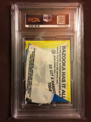 1980 - 81 Topps Hockey Wax Pack PSA 7 with Ray Bourque on the back POP 1 of 1 2